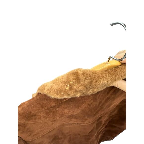 Vintage 70's Sears The Leather Shop Dark Brown Button Suede Jacket Mens 38 Reg - Picture 8 of 10